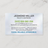 Professionele schilderdiensten - House Painter Visitekaartje (Achterkant)