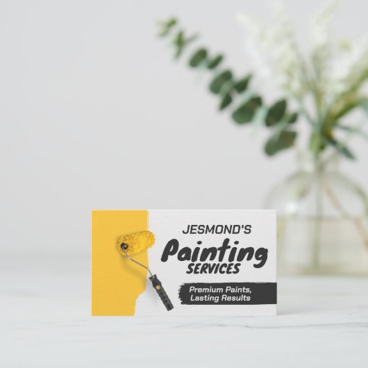 Professionele schilderdiensten - House Painter Visitekaartje (Staand voorkant)