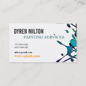 Professionele schilders Grafische kunstenaar Visitekaartje (Achterkant)