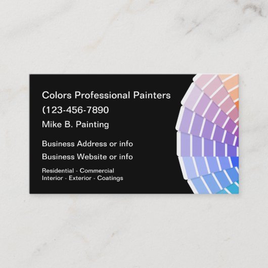 Professionele schilders Visitekaartjes kleurrijk (Voorkant)