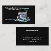 Professionele Schildersdienst elegante verfemmer Visitekaartje (Voorkant / Achterkant)