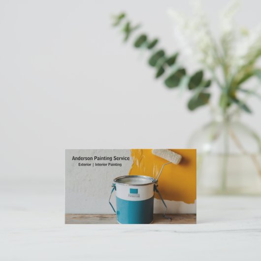 Professionele Schildersdienst elegante verfemmer Visitekaartje (Staand voorkant)