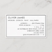 Professionele schildersdienst Schilder & decorateu Visitekaartje (Achterkant)