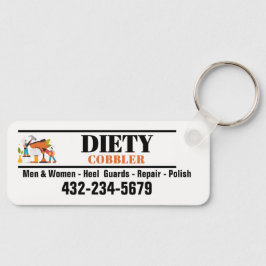 Professionele schoenmaker of schoenreparatie sleutelhanger