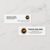 Professionele, schone, eenvoudige vrachtwagen voor mini visitekaartje (Voorkant / Achterkant)