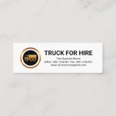 Professionele, schone, eenvoudige vrachtwagen voor mini visitekaartje (Achterkant)