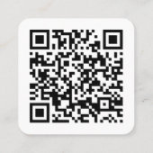 Professionele, schone, generieke Logo QR-code van  Vierkante Visitekaartje (Achterkant)