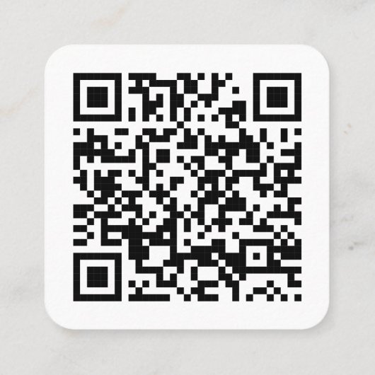Professionele, schone, generieke Logo QR-code van  Vierkante Visitekaartje (Achterkant)