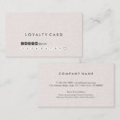 Professionele, schone, Linen Loyalty-kaart Visitekaartje (Voorkant / Achterkant)