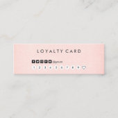 Professionele, schone minimalistische Blush Linen Mini Visitekaartje (Voorkant)