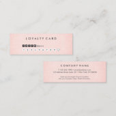 Professionele, schone minimalistische Blush Linen  Mini Visitekaartje (Voorkant / Achterkant)