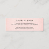 Professionele, schone minimalistische Blush Linen  Mini Visitekaartje (Achterkant)