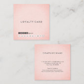 Professionele, schone minimalistische Blush Linen  Vierkante Visitekaartje (Voorkant / Achterkant)