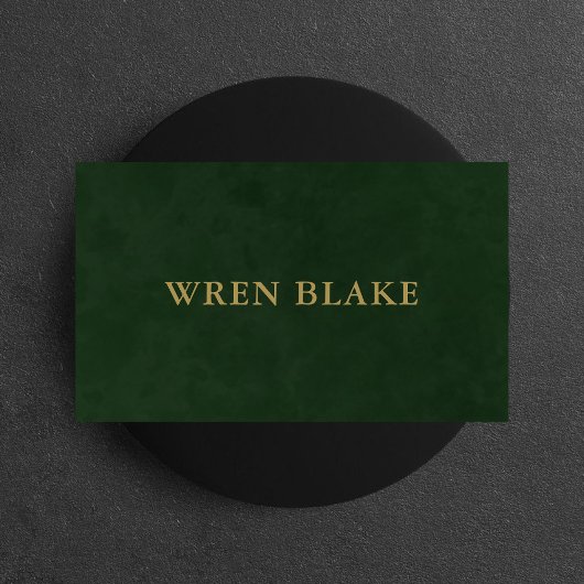 Professionele Schone Sage Groene & Gouden Typograf Visitekaartje