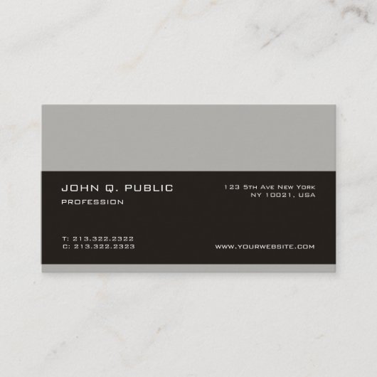 Professionele Schone Trendy Creatieve Moderne Chic Visitekaartje (Voorkant)