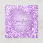 Professionele schoonheid, artiest Glitter Paars Vierkante Visitekaartje (Voorkant)