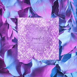 Professionele schoonheid, artiest Glitter Paars Vierkante Visitekaartje