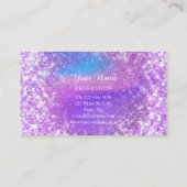 Professionele schoonheid Consulting Paarse Glitter Visitekaartje (Achterkant)