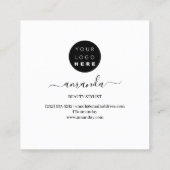 Professionele Schoonheid Make-up LogoPurple Blue P Vierkante Visitekaartje (Achterkant)