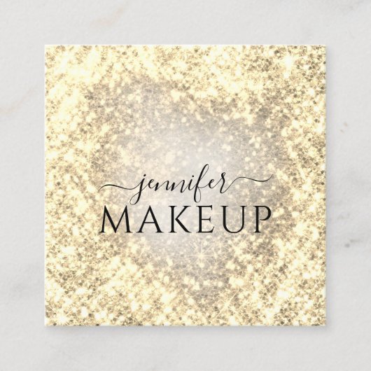 Professionele schoonheid make-up schoonheid Glitte Vierkante Visitekaartje (Voorkant)