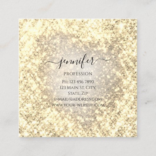 Professionele schoonheid make-up schoonheid Glitte Vierkante Visitekaartje (Achterkant)