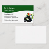 Professionele schoonheidsmassage visitekaartje (Voorkant / Achterkant)