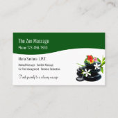 Professionele schoonheidsmassage visitekaartje (Voorkant)