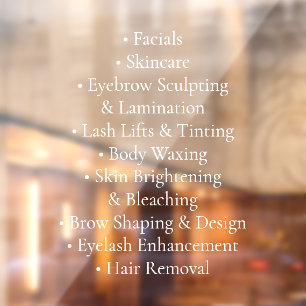 Professionele Schoonheidssalon Huidverzorging Raamsticker