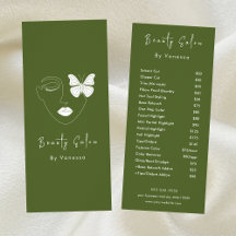 Professionele Schoonheidssalon prijslijst Diensten