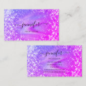 Professionele schoonheidsserre Glitter Pink Visitekaartje (Voorkant / Achterkant)