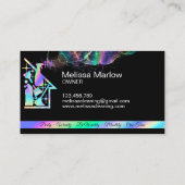 Professionele schoonmaak holografische conciërgedi visitekaartje (Achterkant)