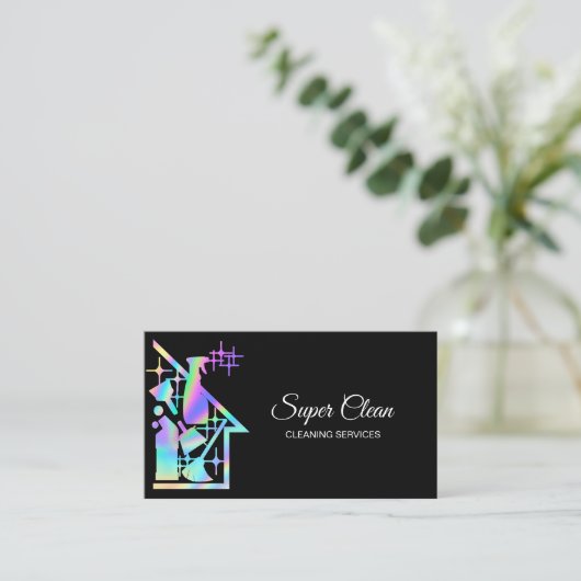 Professionele schoonmaak huis Maid conciërge diens Visitekaartje (Staand voorkant)