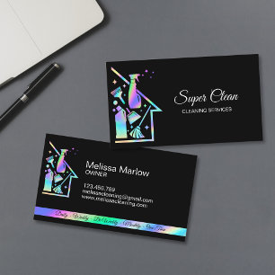 Professionele schoonmaak huis Maid conciërge diens Visitekaartje