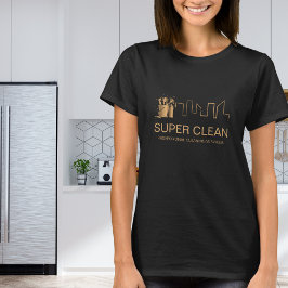Professionele Schoonmaak Huis Residentieel Commerc T-shirt