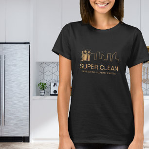 Professionele Schoonmaak Huis Residentieel Commerc T-shirt