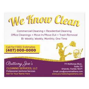 Professionele schoonmaak/Janitorial Housekeeping S Flyer