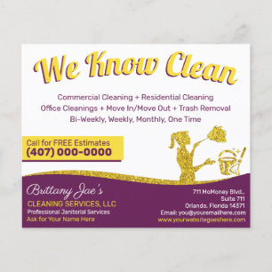 Professionele schoonmaak/Janitorial Housekeeping S Flyer