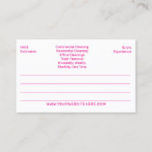 Professionele schoonmaak/Janitorial Housekeeping S Visitekaartje (Achterkant)