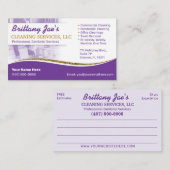 Professionele schoonmaak/Janitorial Housekeeping S Visitekaartje (Voorkant / Achterkant)