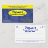 Professionele schoonmaak/Janitorial Housekeeping S Visitekaartje (Voorkant / Achterkant)