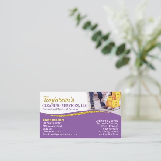 Professionele schoonmaak/Janitorial Housekeeping S Visitekaartje (Staand voorkant)