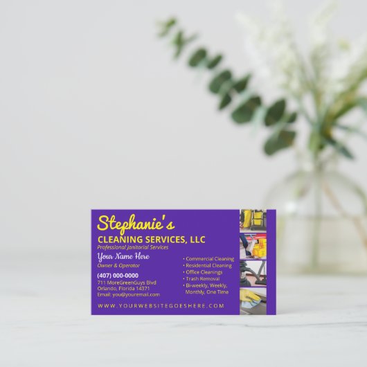 Professionele schoonmaak/Janitorial Housekeeping S Visitekaartje (Staand voorkant)