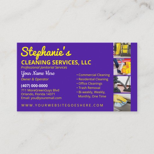 Professionele schoonmaak/Janitorial Housekeeping S Visitekaartje (Voorkant)