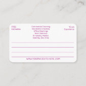 Professionele schoonmaak/Janitorial Housekeeping S Visitekaartje (Achterkant)