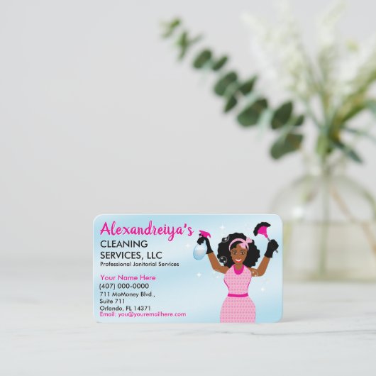 Professionele schoonmaak/Janitorial Housekeeping S Visitekaartje (Staand voorkant)