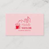 Professionele schoonmaak van huizen en Kantoor Visitekaartje (Voorkant)