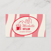 Professionele schoonmaak van huizen en Kantoor Visitekaartje (Voorkant)