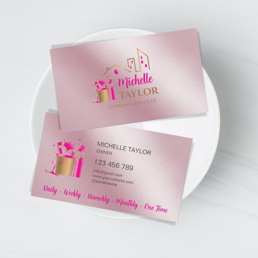 Professionele schoonmaak van huizen en Kantoor Visitekaartje