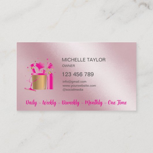 Professionele schoonmaak van huizen en Kantoor Visitekaartje (Achterkant)