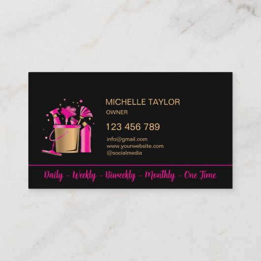 Professionele schoonmaak van huizen en Kantoor Visitekaartje (Achterkant)